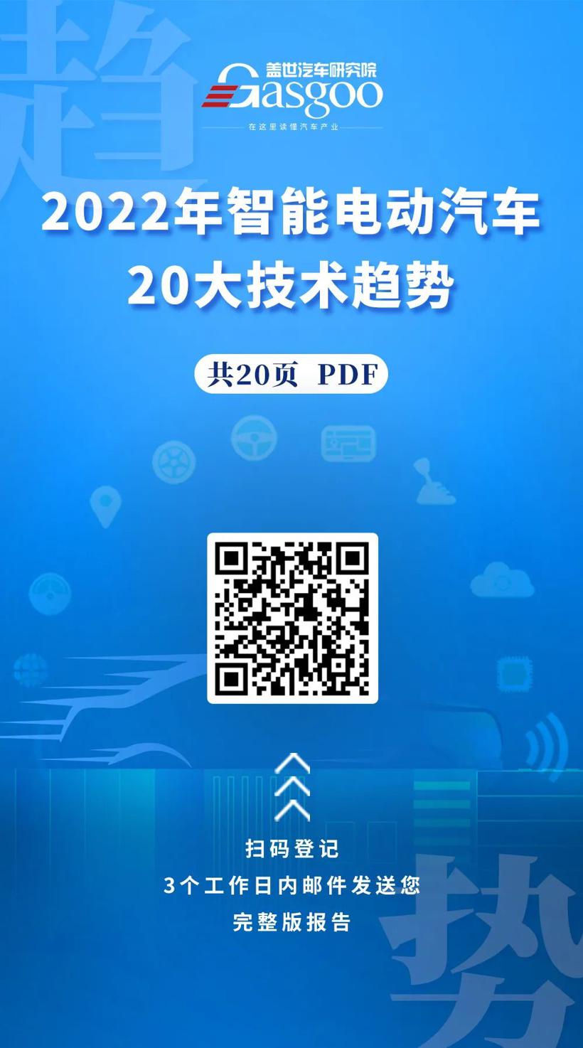 2022年智能电动汽车20大技术趋势