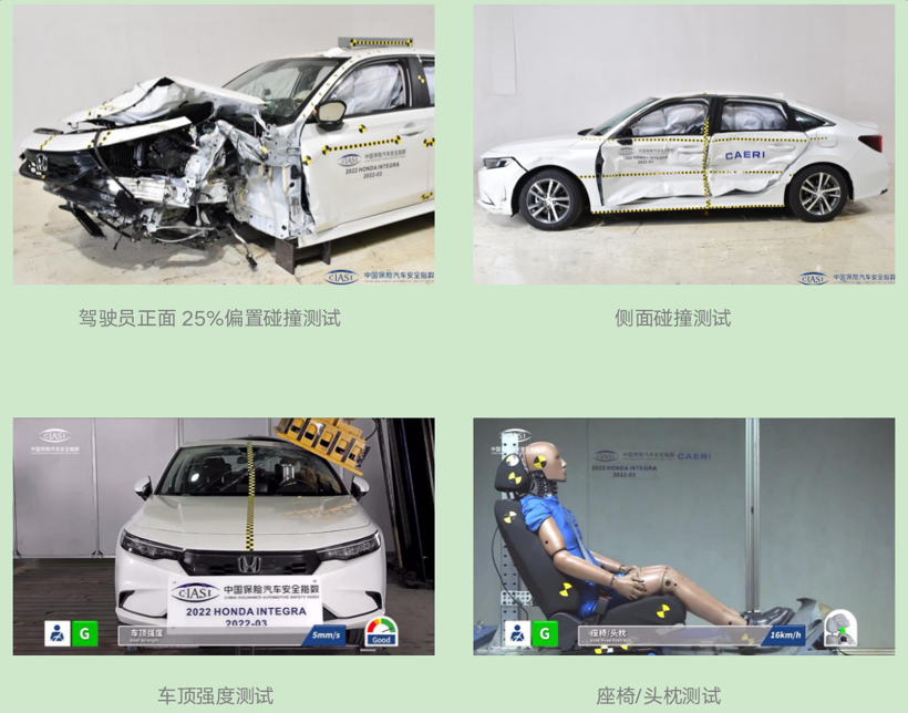 广本型格获中保研C-IASI核心三项全优