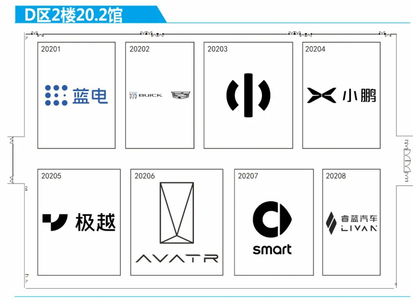 来了！2023广州国际车展展位分布图（各展馆车企品牌一览）