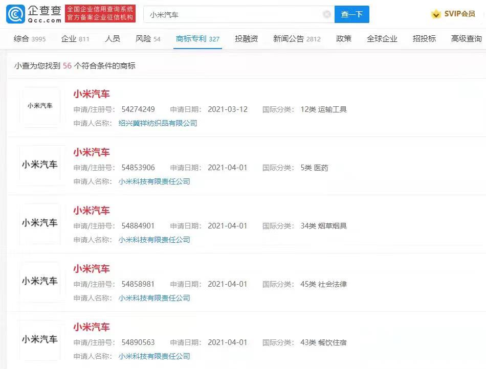 小米汽车完成工商注册 已组建近300人造车团队