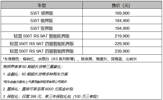 ​2022款雪佛兰探界者上市， 售价16.99万元至23.99万元