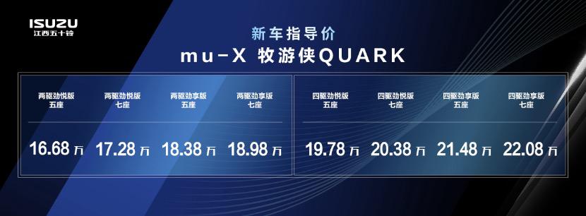 江西五十铃“铃聚日”  铃拓GANK/mu-X牧游侠QUARK发布