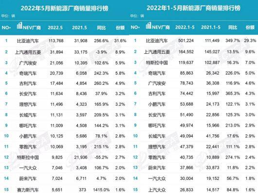 5月新能源销量：“一枝独秀”并不是件好事