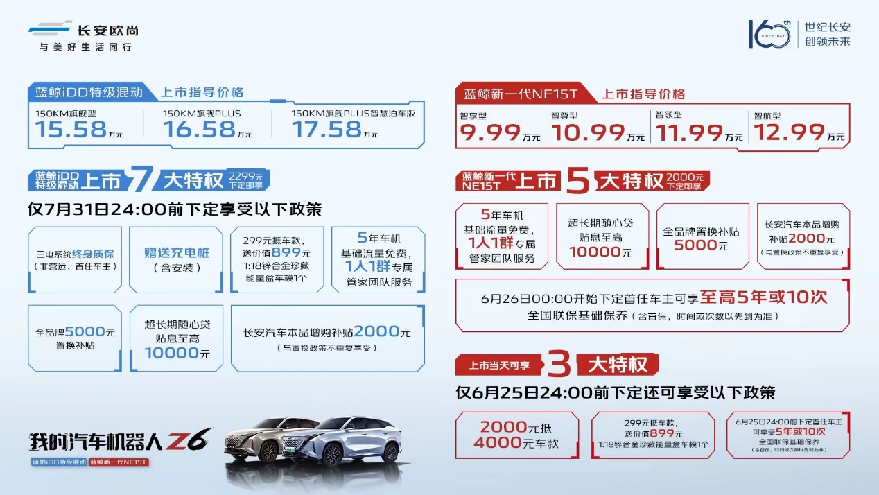 双擎出击，欧尚Z6燃油、混动两款车型同步上市