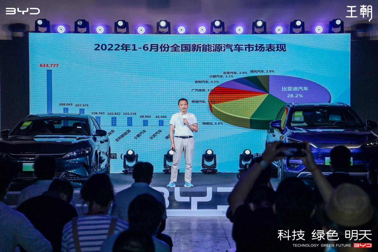 汉家族及2022款唐EV新车上海站上市， 魔力开“驶”，展露强者风范