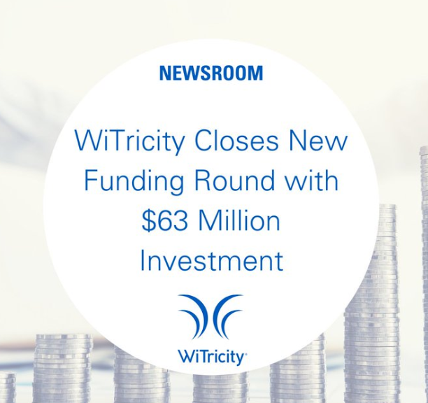 西门子领投 无线充电技术公司WiTricity筹资6300万美元