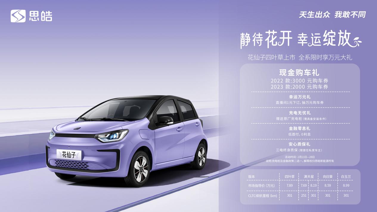 A00级也降价！思皓花仙子全系最高优惠3000元，限时优惠仅剩一周