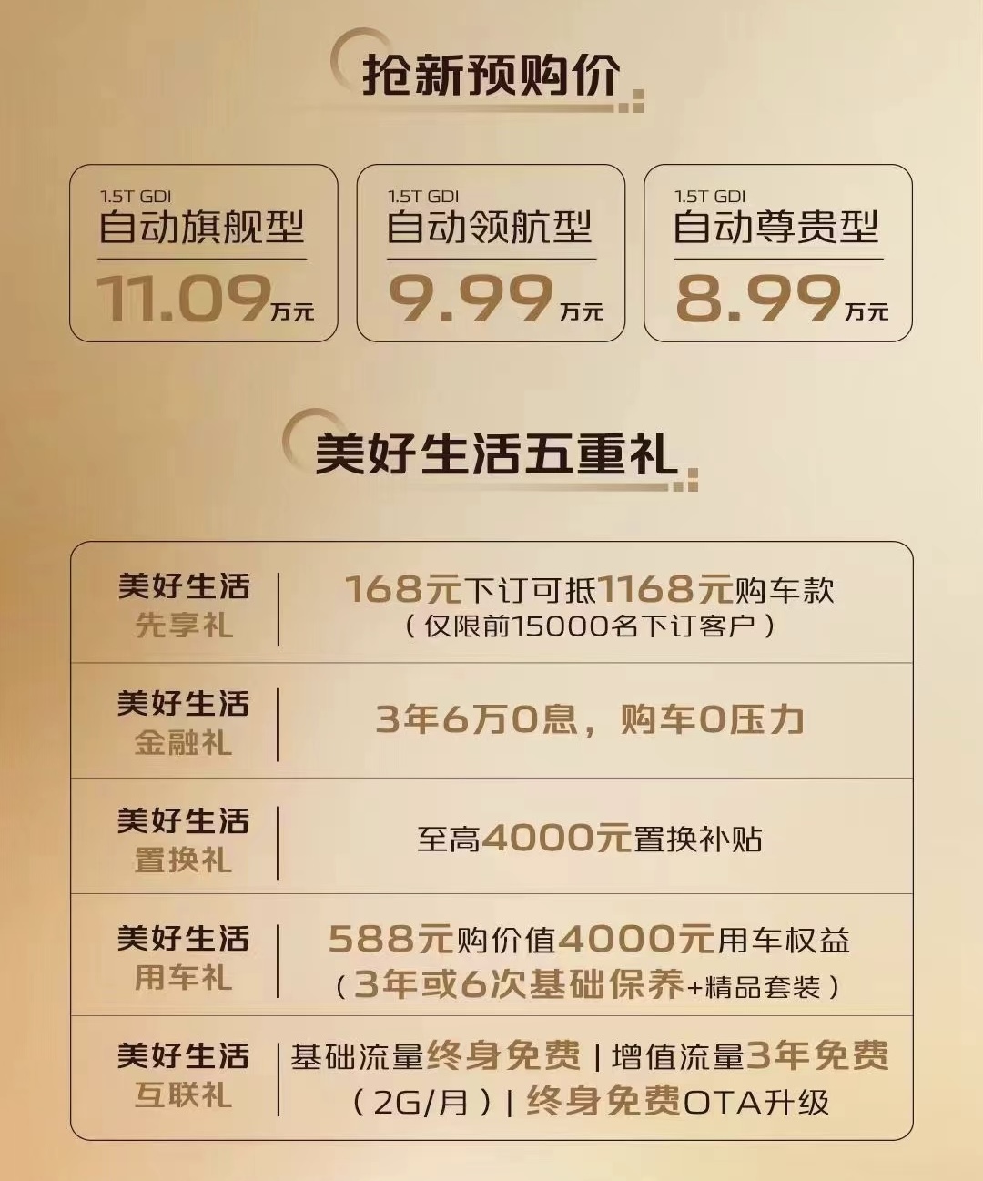长安逸达预售价8.99万元起，家轿新“卷王”