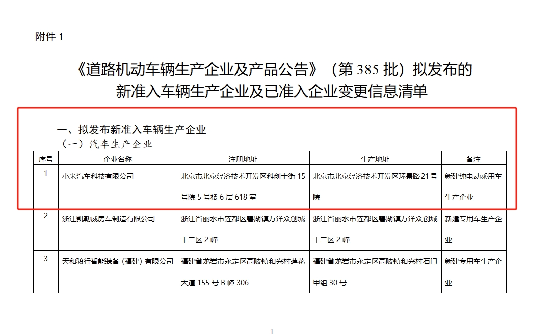 E周看点 | 小米获得独立造车资质；极星汽车回应裁员传言