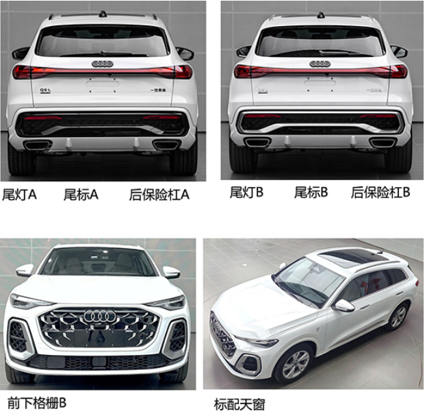 轴距2945mm 全新一汽奥迪Q5L申报资料曝光